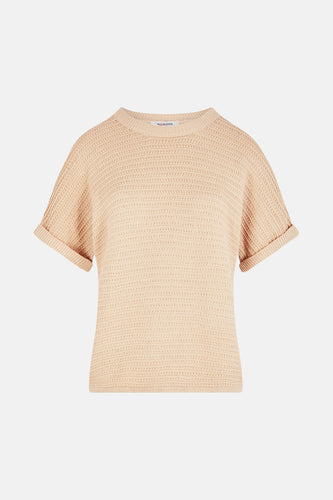 Pull met ronde hals - beige - Morgan De Toi