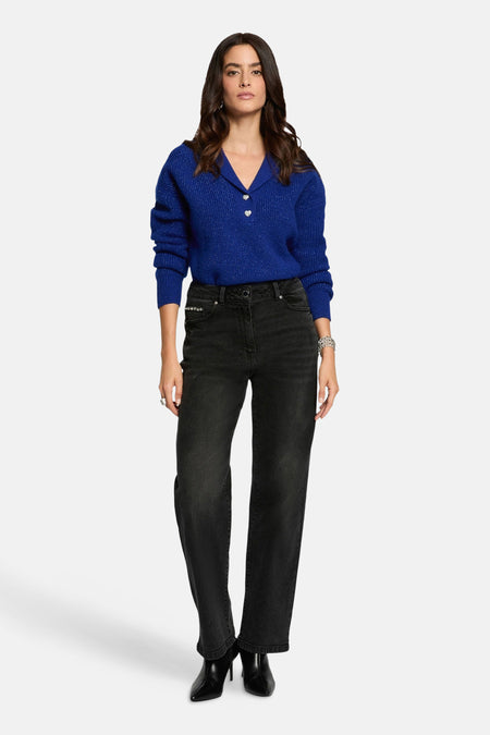 Jeans straight dark grey denim - Morgan De Toi