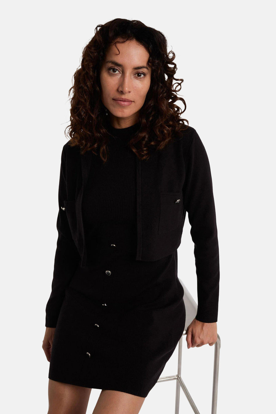 Kleedje met lange mouwen - zwart - Morgan De Toi