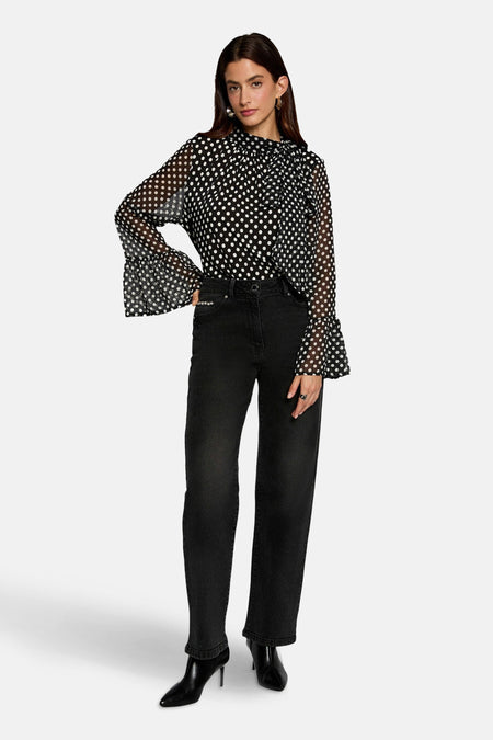 Blouse met lange mouwen - zwart