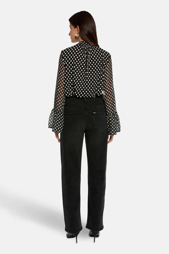 Blouse met lange mouwen - zwart - Morgan De Toi - 4