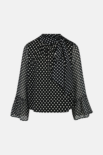 Blouse met lange mouwen - zwart - Morgan De Toi - 4