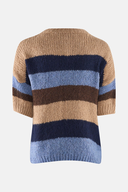 Pull col O bleu - Terra di Siena