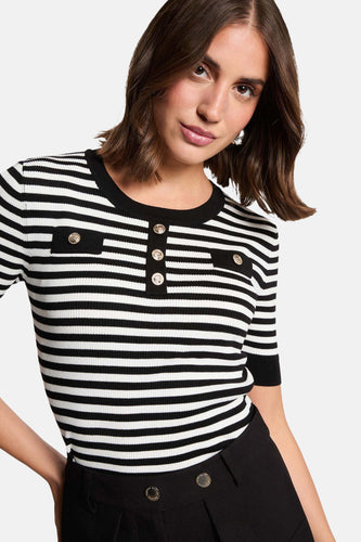 Pull à col rond - noir - Morgan De Toi - 1