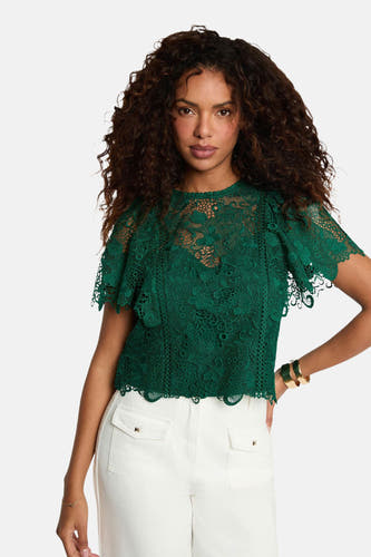 Blouse met korte mouwen - groen
