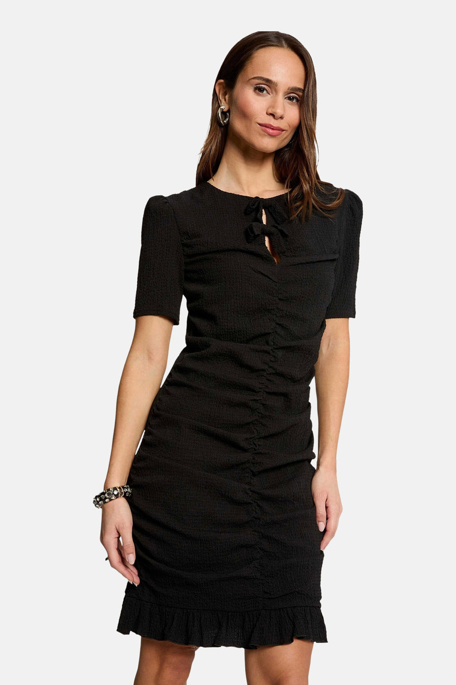 Kleedje met korte mouwen - zwart