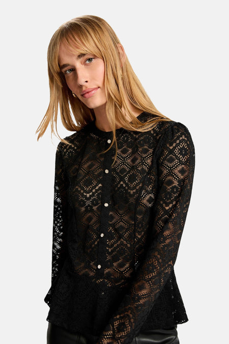 Blouse met lange mouwen - zwart