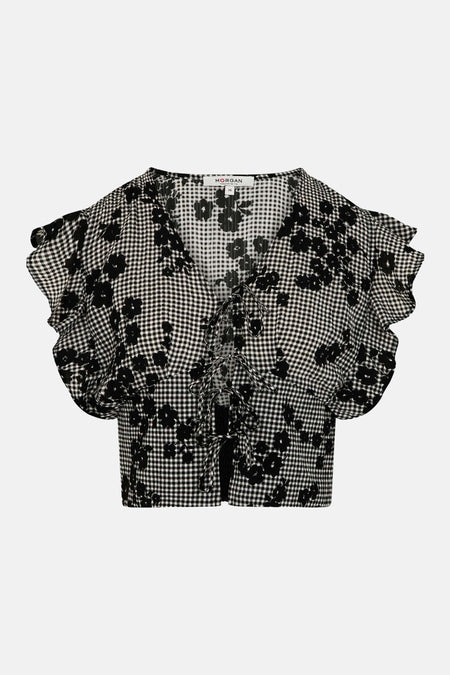 Blouse à manches courtes - noir
