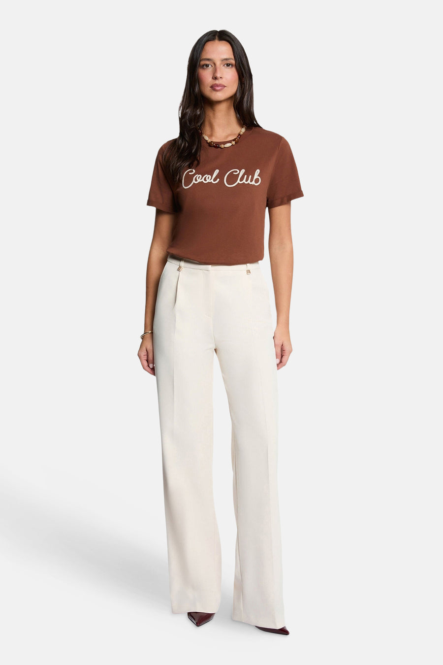 Top uni manche courte brun - Morgan De Toi