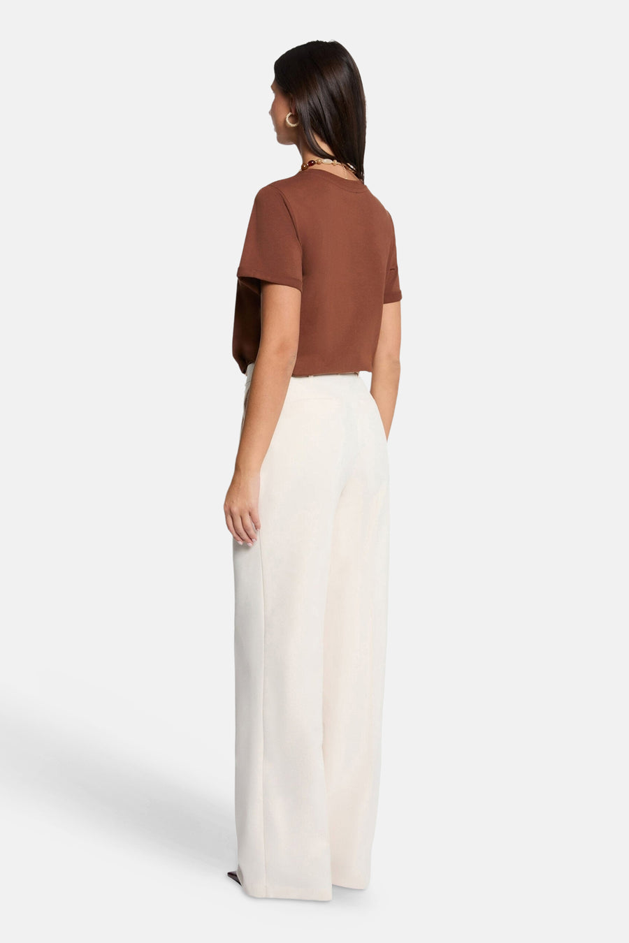 Top uni manche courte brun - Morgan De Toi