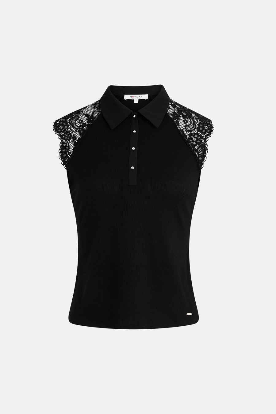 Top uni manche courte noir - Morgan De Toi