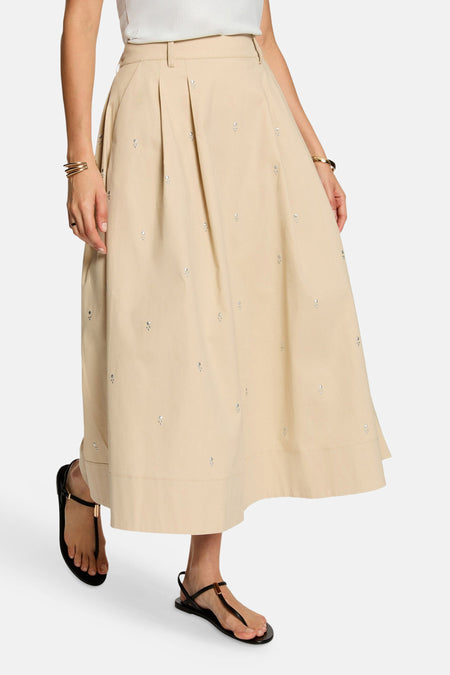 Rok (lang) beige - Morgan De Toi