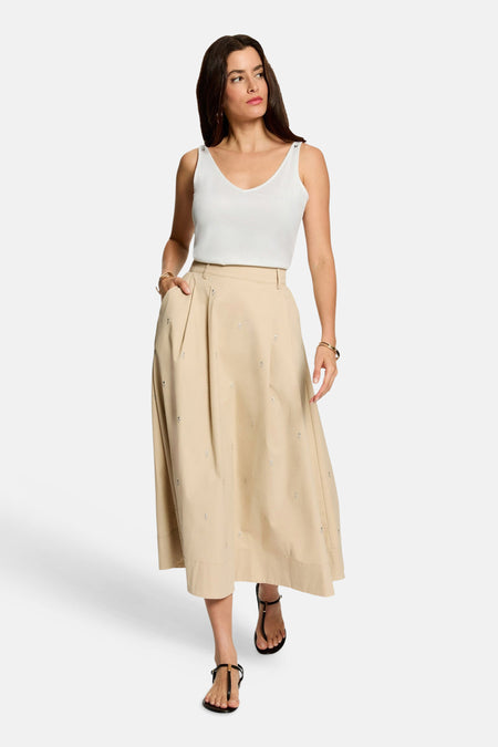 Rok (lang) beige - Morgan De Toi