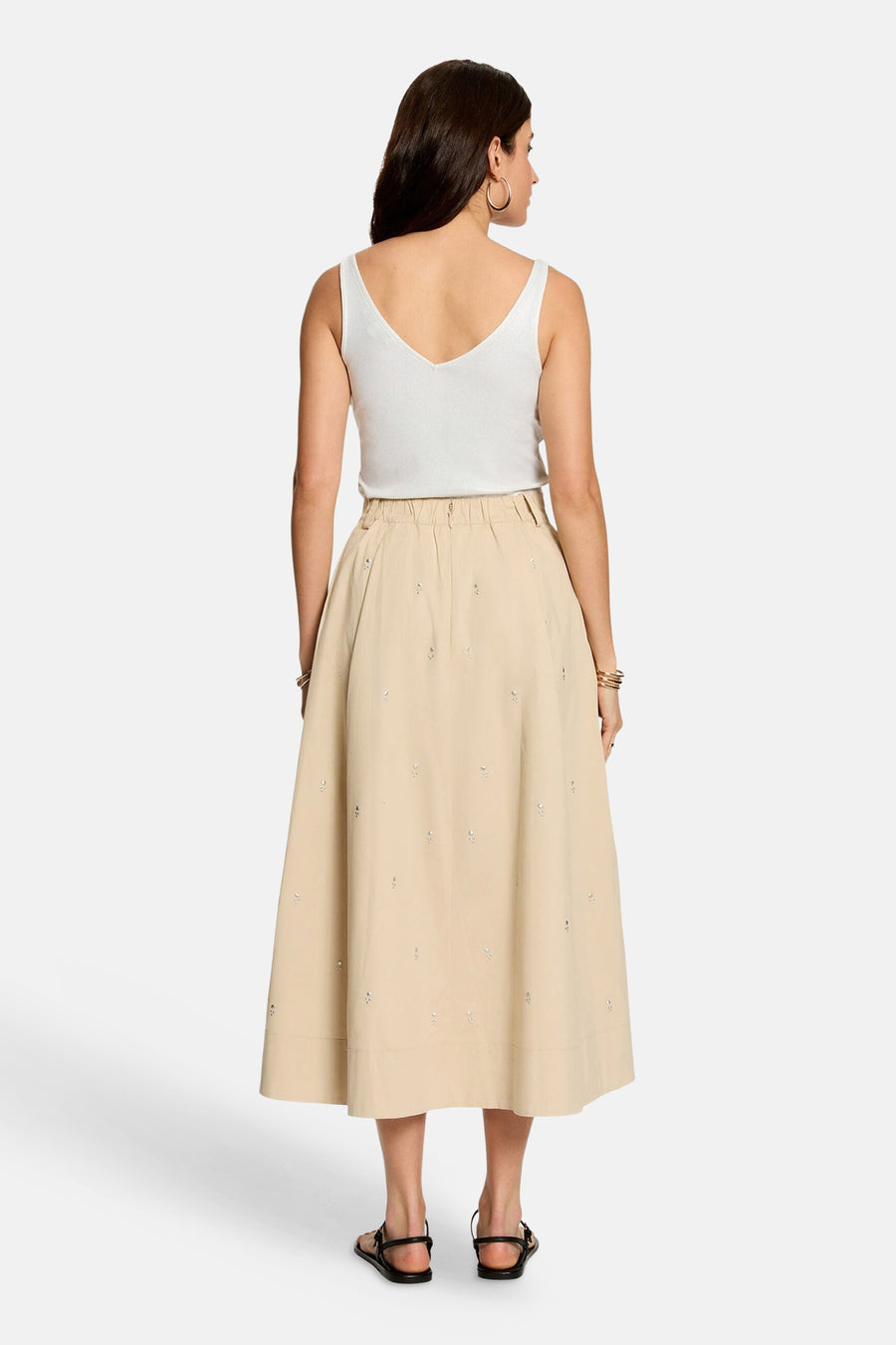 Rok (lang) beige - Morgan De Toi