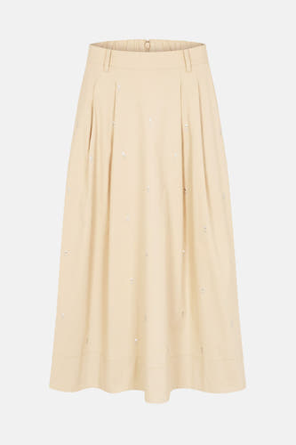 Rok (lang) beige - Morgan De Toi