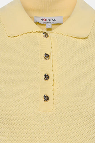 Pull O-hals - geel