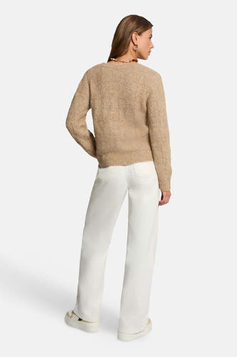 Trui met ronde hals beige - Morgan De Toi