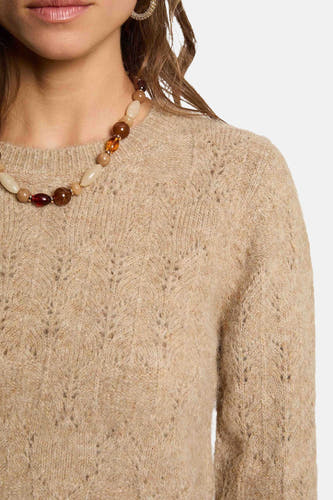 Trui met ronde hals beige - Morgan De Toi