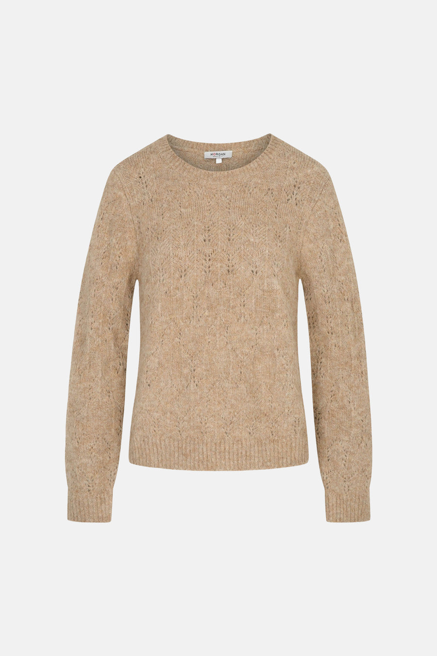 Trui met ronde hals beige - Morgan De Toi