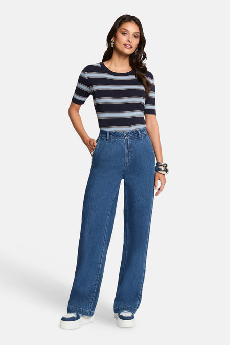Pulls met korte mouwen blauw - Morgan De Toi