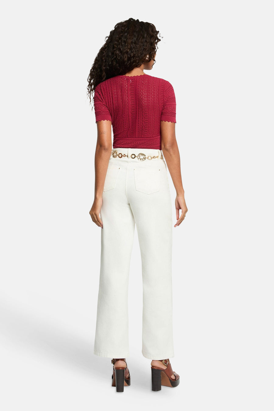 Top uni manche courte rouge - Morgan De Toi