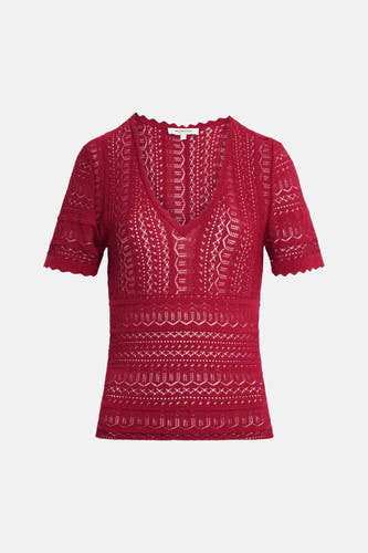 Top uni manche courte rouge - Morgan De Toi