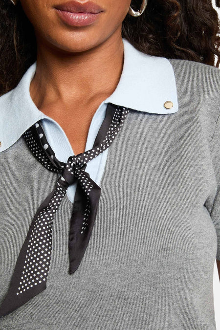 Pull à manches courtes - gris