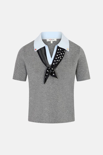 Pulls à manches courtes gris - Morgan De Toi