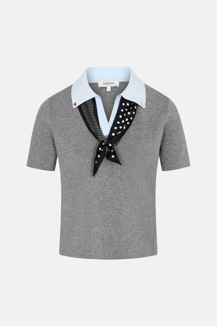 Pulls à manches courtes gris - Morgan De Toi