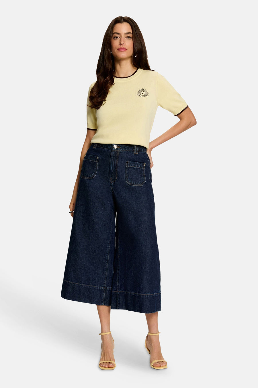 Pull O-hals - JAUNE PASTEL