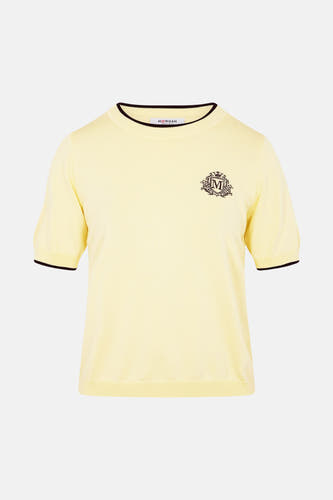 Pull O-hals - JAUNE PASTEL