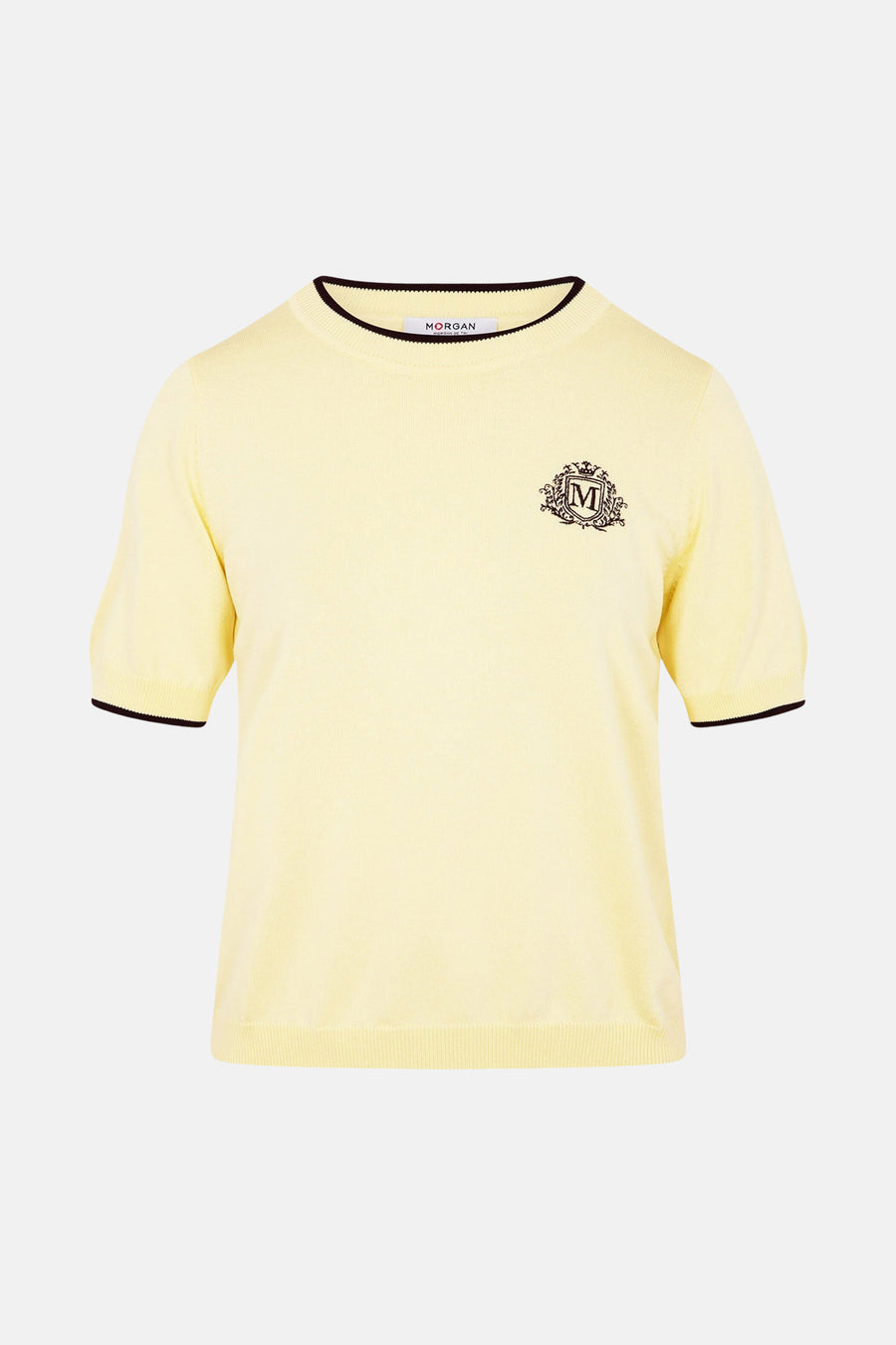 Pull O-hals - JAUNE PASTEL