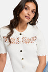 Pull col O - blanc