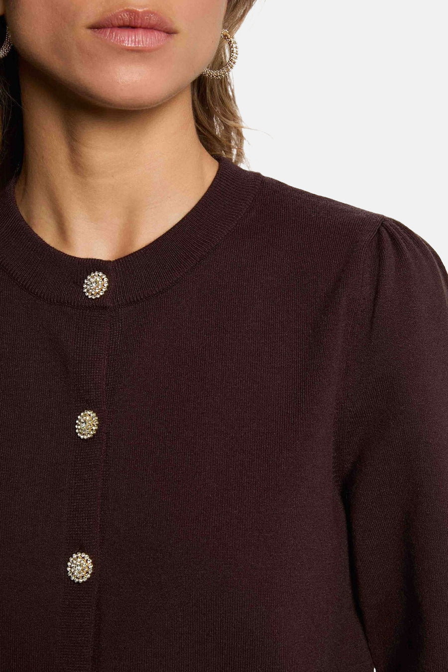 Cardigan - MARRON FONCÉ