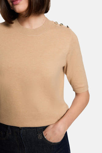 Trui met ronde hals beige - Morgan De Toi