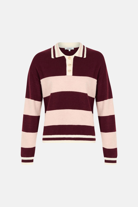 Pull col V rouge - Morgan De Toi