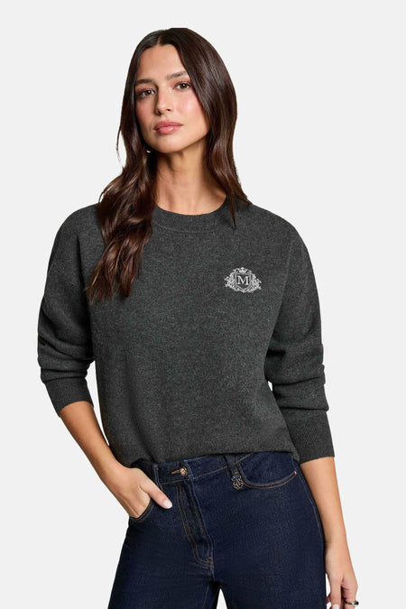 Pull O-hals - GRIS FONCÉ
