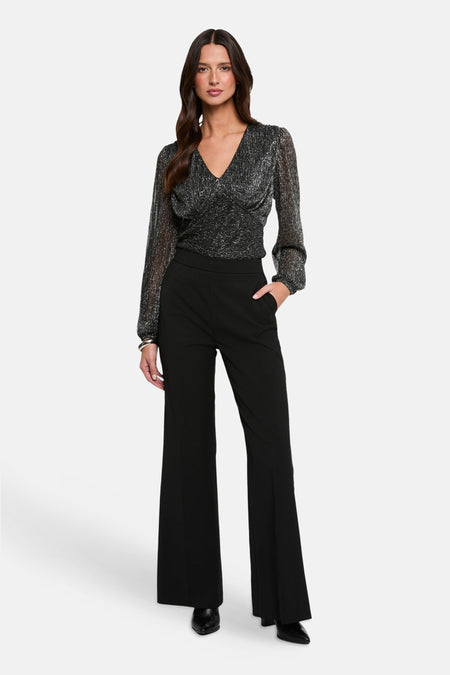 Blouse met lange mouwen - Zilver