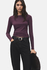 T-shirt met lange mouwen - bordeaux