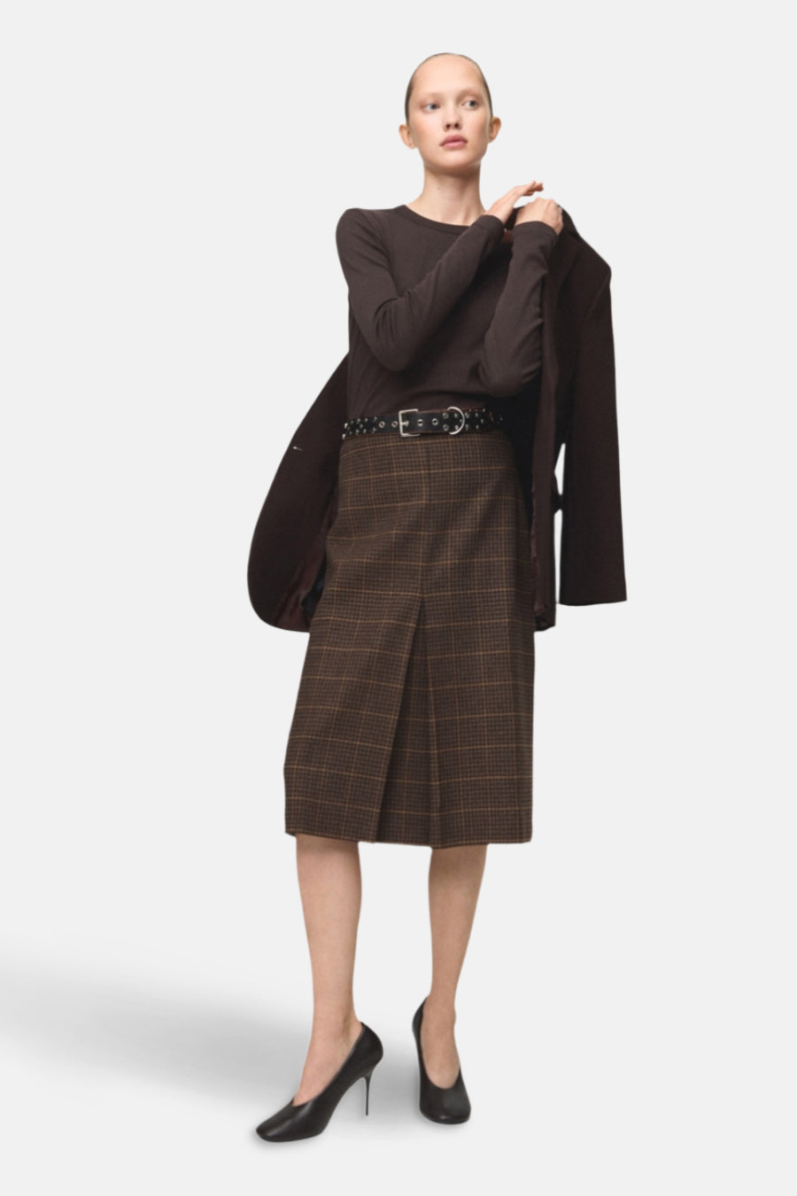 T-shirt met lange mouwen - bruin - MANGO