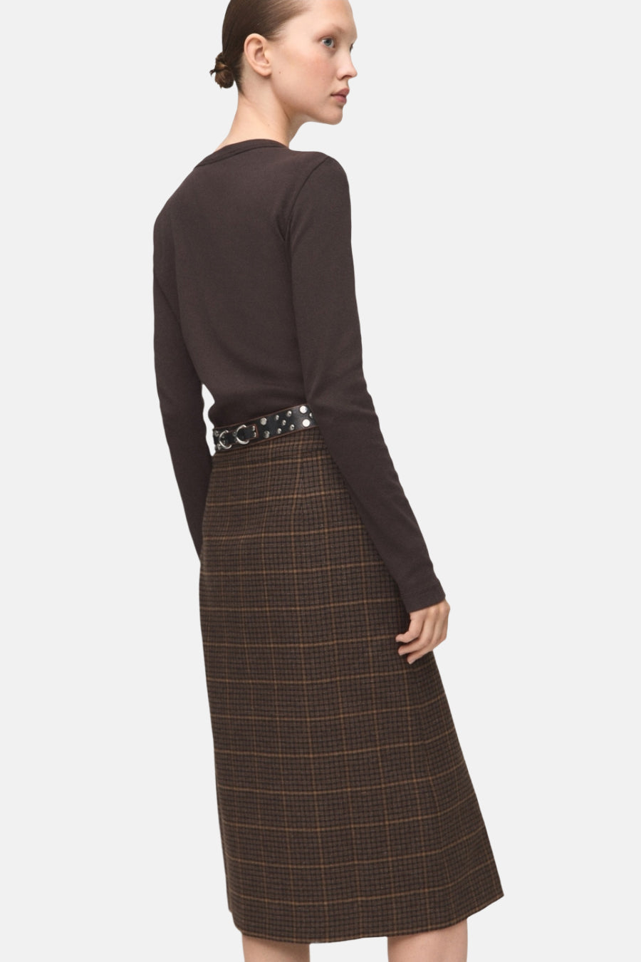 T-shirt met lange mouwen - bruin - MANGO