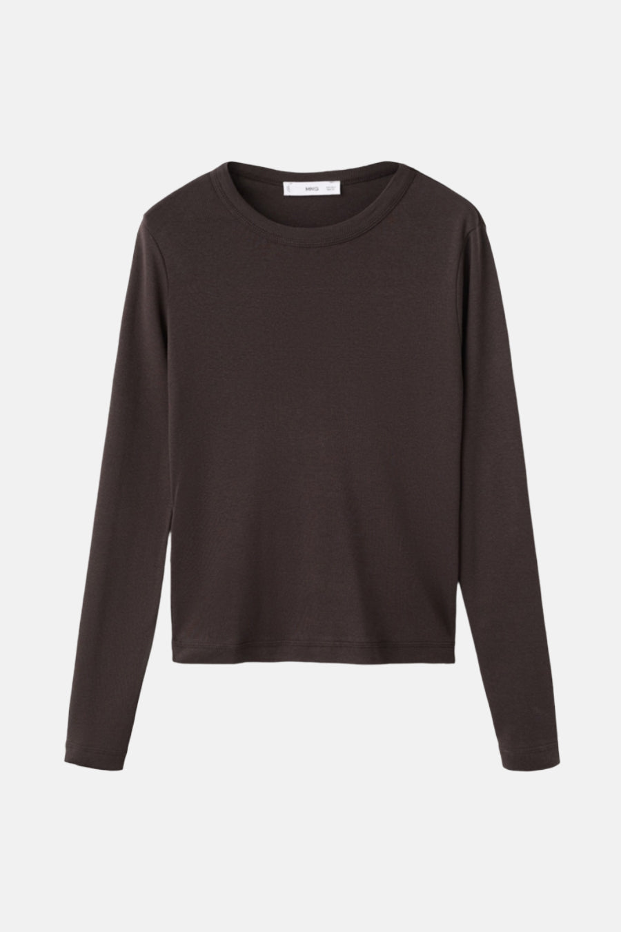 T-shirt met lange mouwen - bruin - MANGO