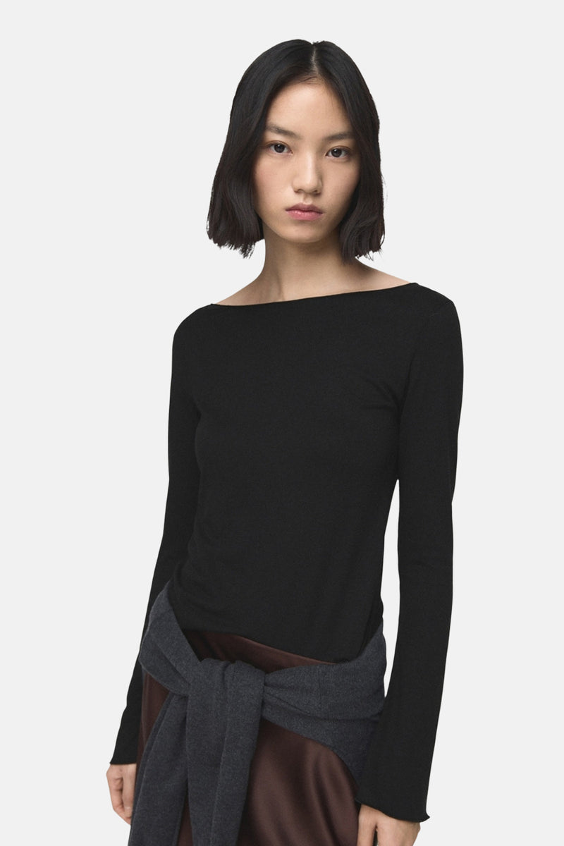 T-shirt met lange mouwen - zwart