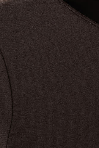 Bruin T-shirt met lange mouwen van MANGO, met een gladde, effen textuur en subtiele stiksels langs de halslijn.

