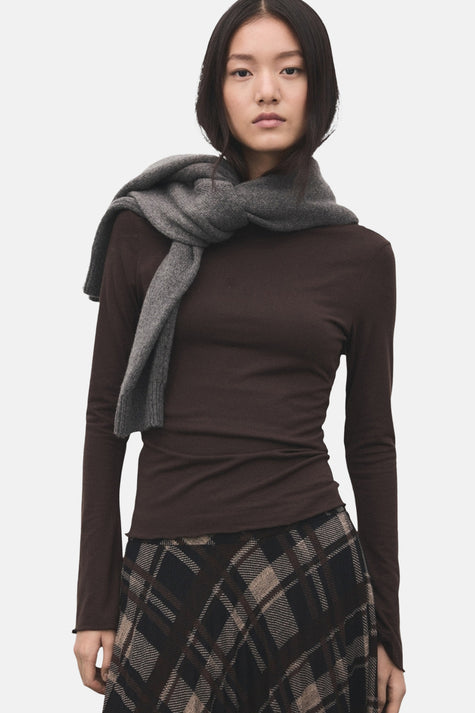 T-shirt met lange mouwen - bruin