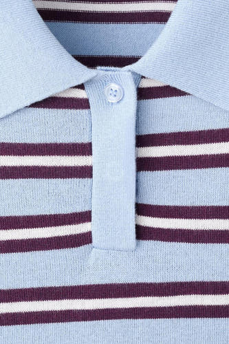 Pull multicolore à col rond de MANGO, avec des rayures horizontales et un col.