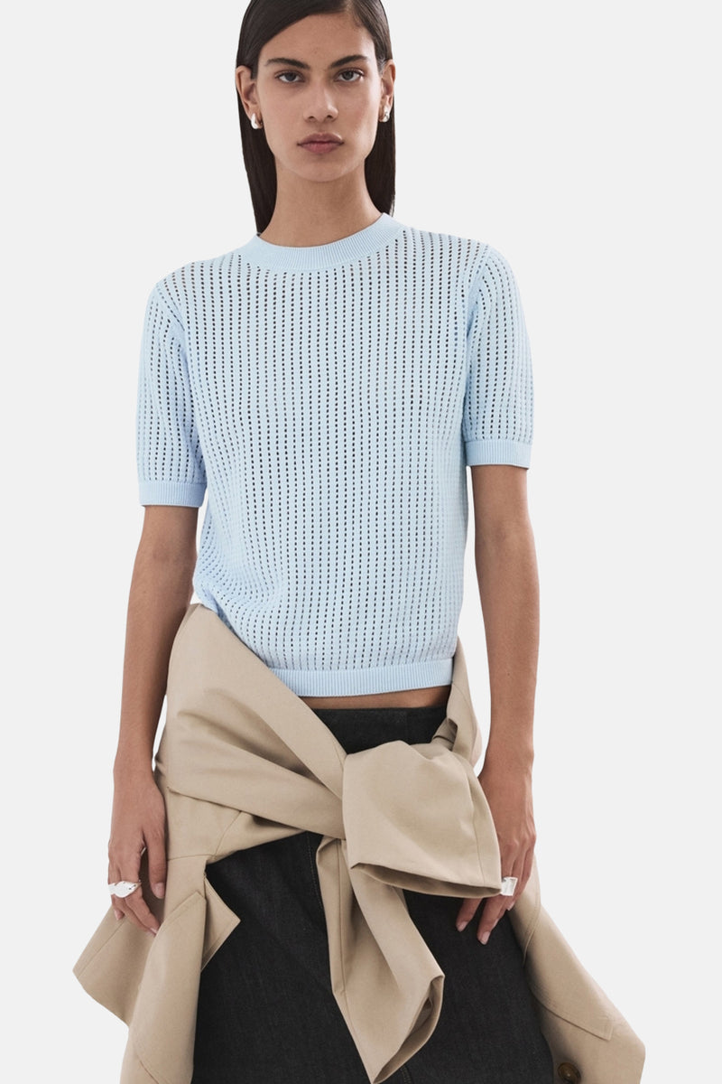 Pull col O bleu - MANGO