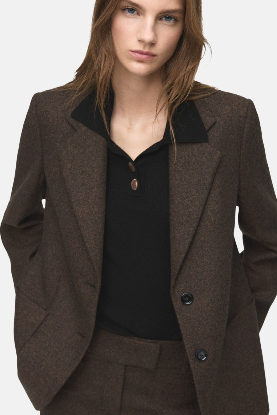 Pull à col rond - noir - MANGO - 4