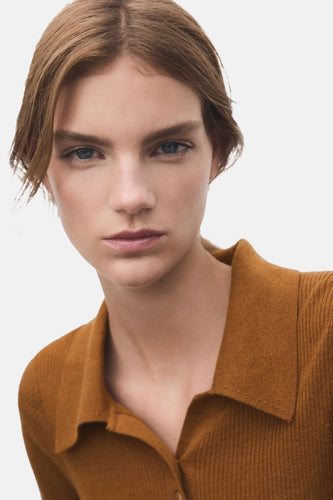 Pull à col rond - brun - MANGO - 5