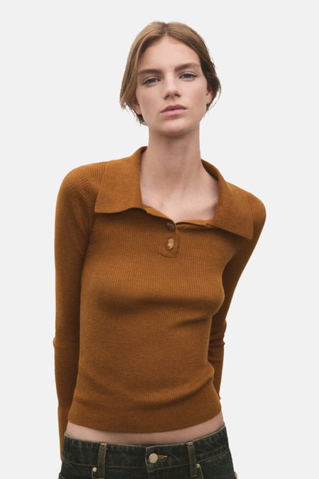 Pull à col rond - brun